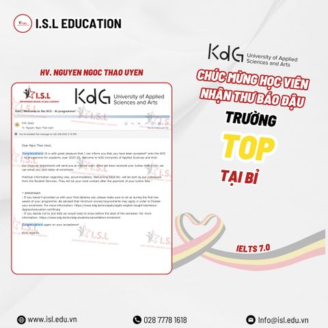 NGUYỄN NGỌC THẢO UYÊN - HÀNH TRÌNH CHINH PHỤC GIẤC MƠ DU HỌC BỈ