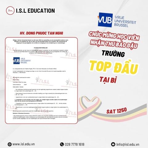 ĐỒNG PHƯỚC TẤN NGHI – CHẠM TỚI GIẤC MƠ CHÂU ÂU VỚI THƯ BÁO ĐẬU VRIJE UNIVERSITEIT BRUSSEL