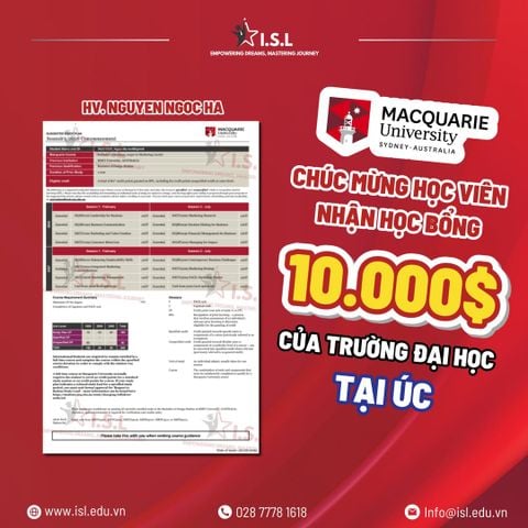 Nguyễn Ngọc Hà – Chinh phục học bổng danh giá từ Macquarie University, Úc