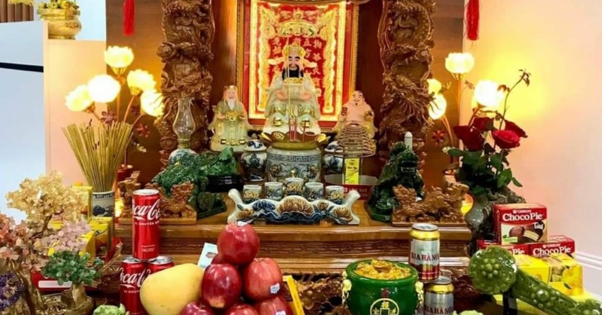 Bài trí bàn thờ thần tài đẹp mang lại may mắn