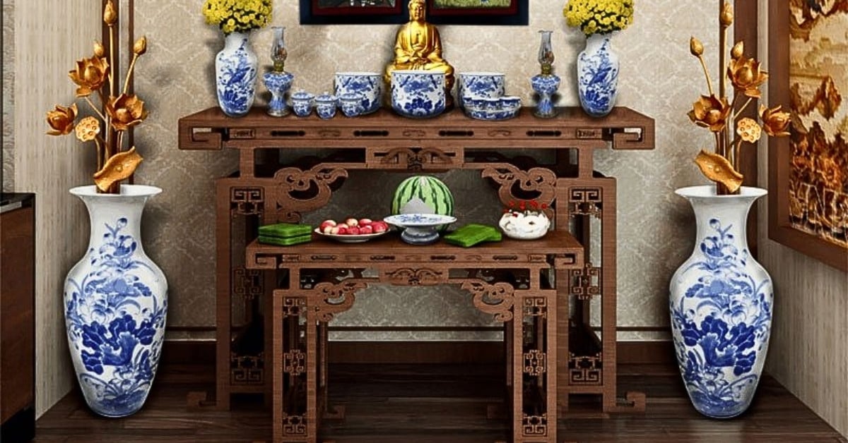 Cách bố trí và bảo quản bàn thờ gia tiên hiện đại