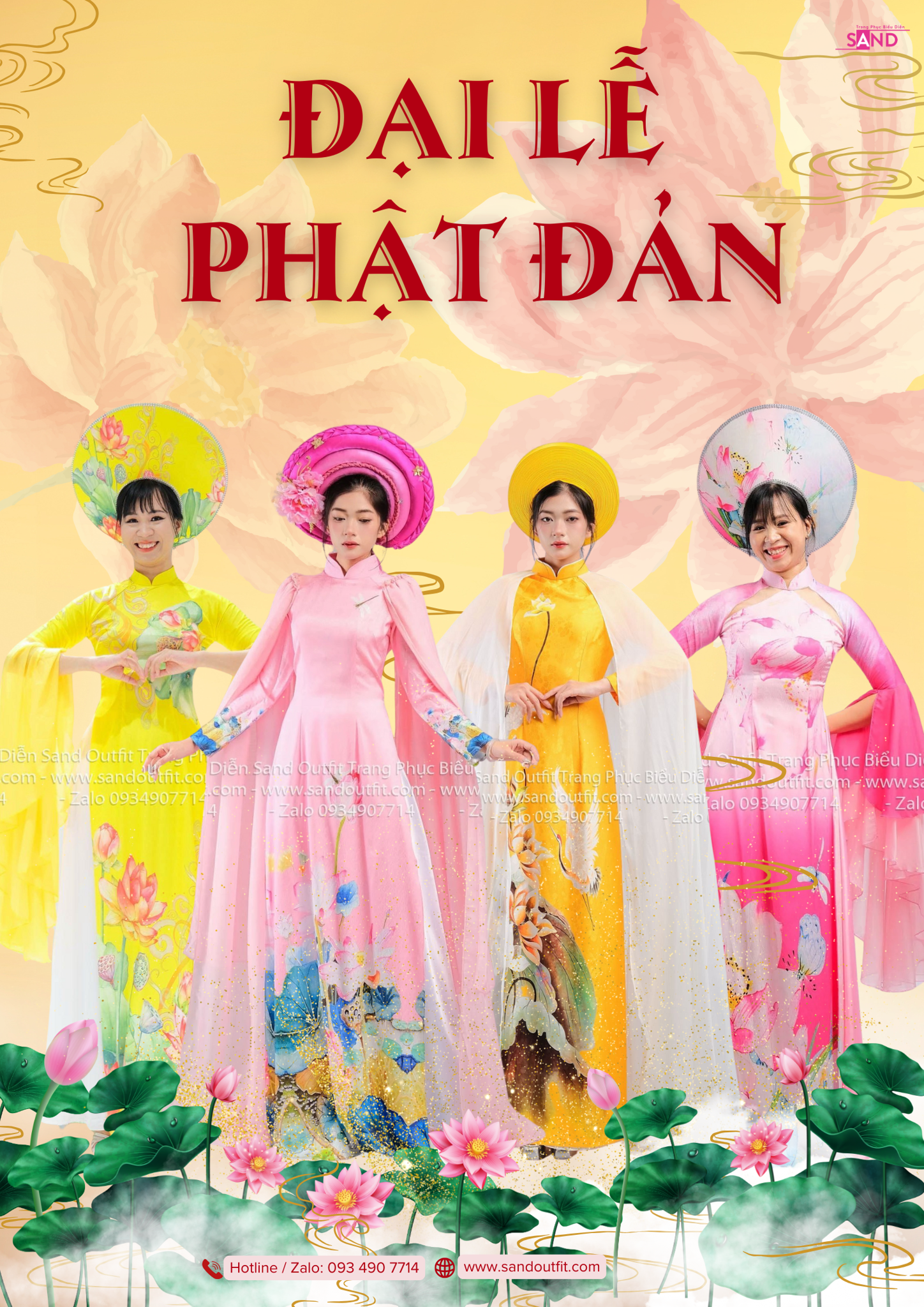 MỪNG ĐẠI LỄ PHẬT ĐẢN THUÊ ÁO DÀI SEN RẺ - ĐẸP TẠI HCM