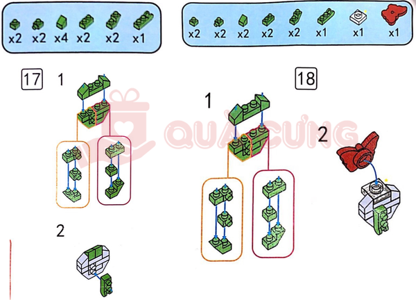 giấy hướng dẫn lắp lego hoa cẩm chướng