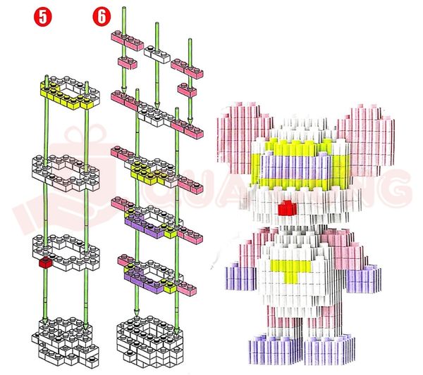 giấy hướng dẫn lắp lego bearbrick