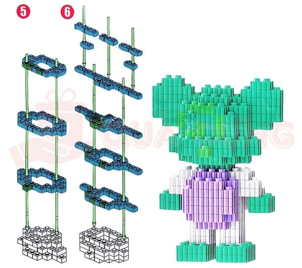 giấy hướng dẫn lắp lego bearbrick