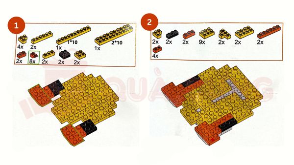 giấy hướng dẫn lắp lego trái cây chuối