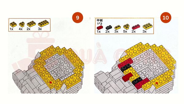 giấy hướng dẫn lắp lego trái cây chuối