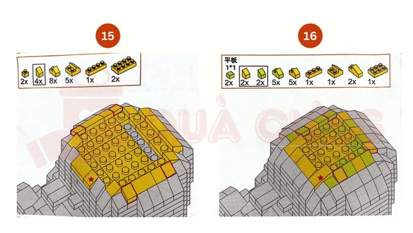 giấy hướng dẫn lắp lego trái cây chuối