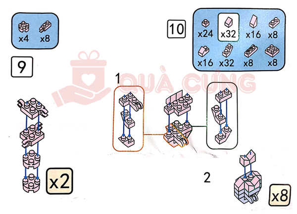 giấy hướng dẫn lắp lego hoa cẩm chướng