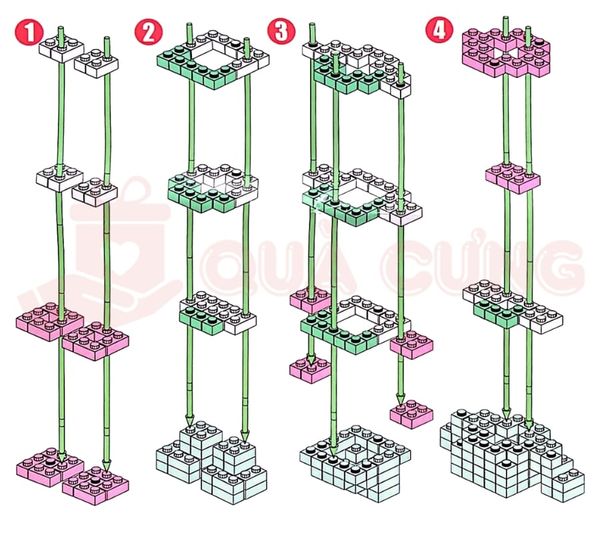 giấy hướng dẫn lắp lego bearbrick