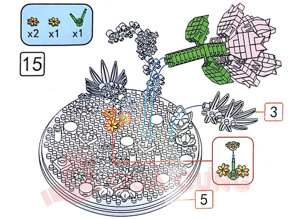 giấy hướng dẫn lắp lego hoa cẩm chướng