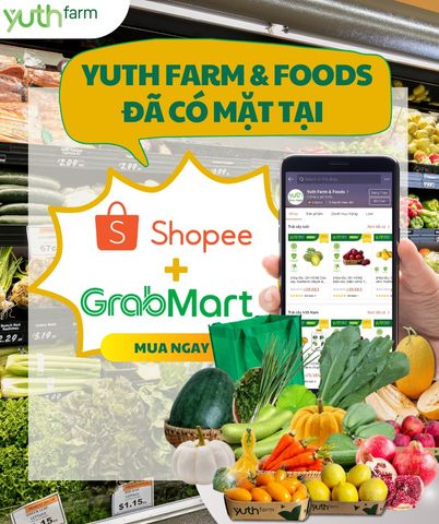 ️🎉YUTH FARM ĐÃ CHÍNH THỨC CÓ MẶT TRÊN SHOPEE VÀ GRAB!️🎉