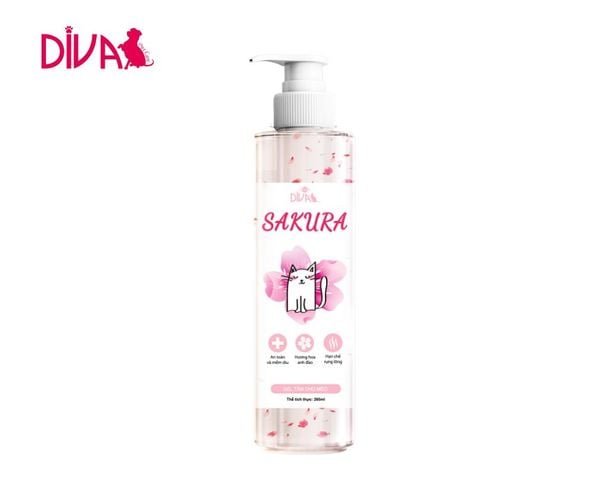 Gel tắm cho mèo Diva Sakura