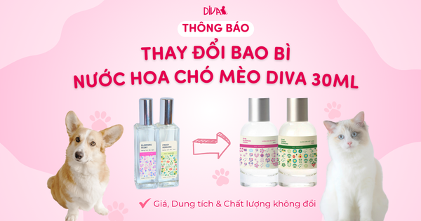 [THÔNG BÁO] THAY ĐỔI BAO BÌ NƯỚC HOA CHÓ MÈO DIVA 30ML