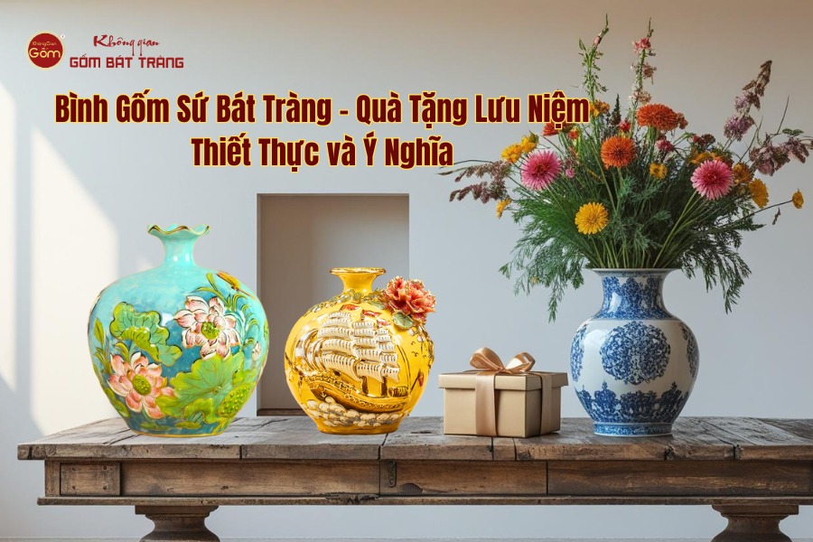 Bình Gốm Sứ Bát Tràng - Quà Tặng Lưu Niệm Thiết Thực và Ý Nghĩa