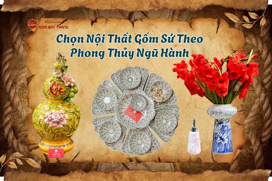 Chọn Nội Thất Gốm Sứ Theo Phong Thủy Ngũ Hành
