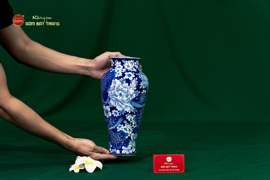 Bình Hoa Ngư Tụ Khánh Lam Ngọc Bình An