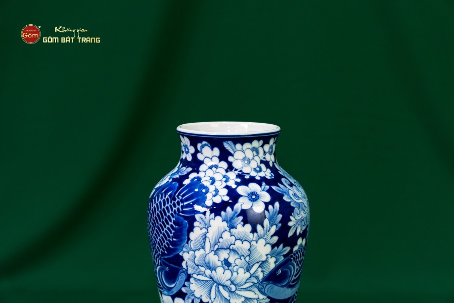 Bình Hoa Ngư Tụ Khánh Lam Ngọc Bình An