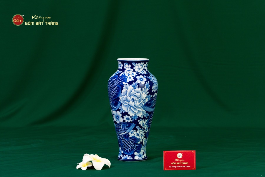 Bình Hoa Ngư Tụ Khánh Lam Ngọc Bình An