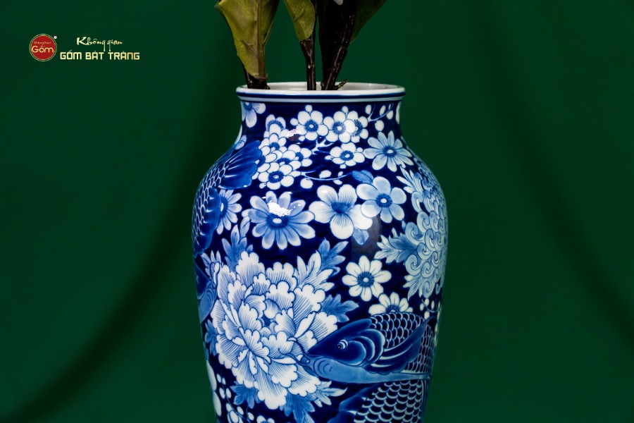 Bình Hoa Ngư Tụ Khánh Lam Ngọc Bình An 2