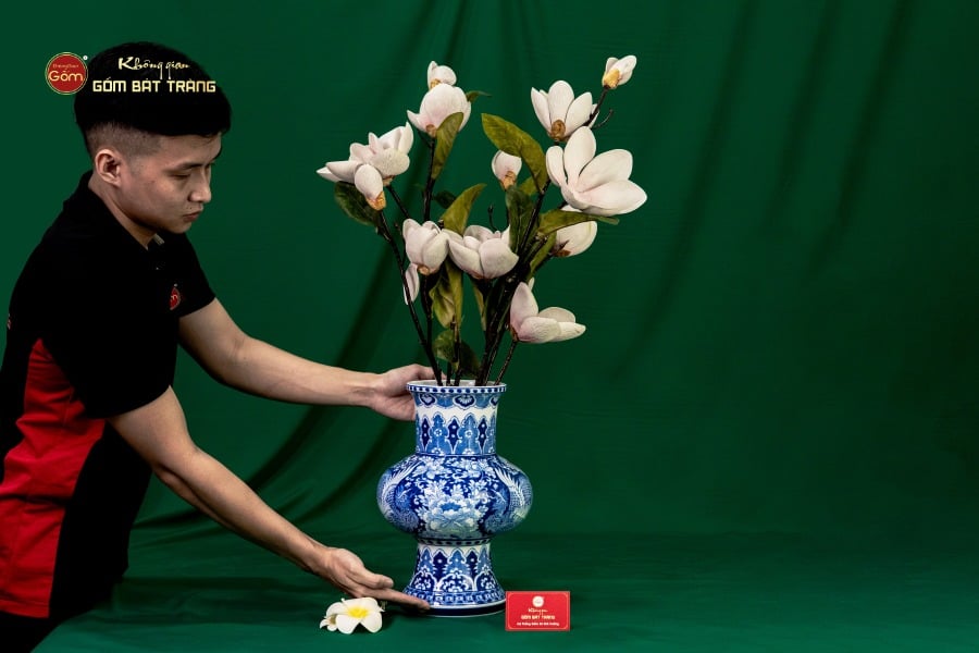 Bình Hoa Song Phụng Cát Tường Ngàn Hoa Phú Quý Lam Ngọc Bình An