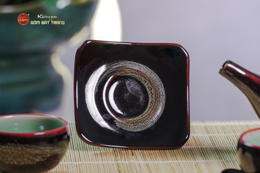 Bộ Ấm Chén Giang Tây Men Hỏa Biến Cá Koi
