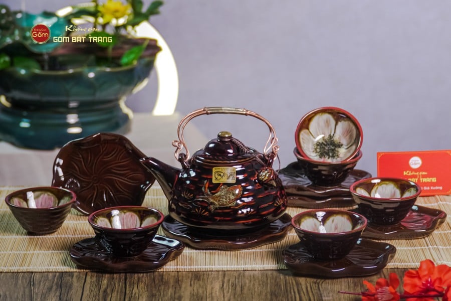 Bộ Ấm Chén Hỏa Biến Nâu