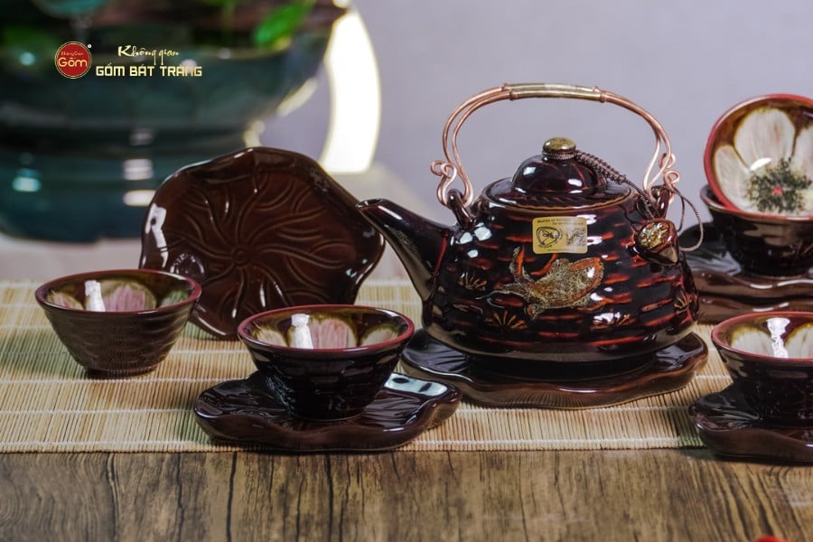 Bộ Ấm Chén Hỏa Biến Nâu