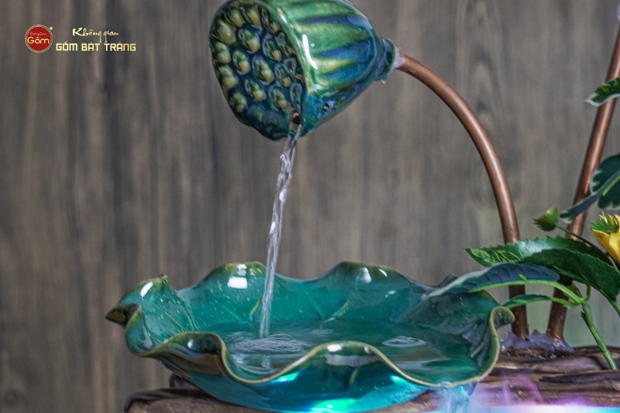 Bộ Thác Nước Phong Thủy Nụ Sen