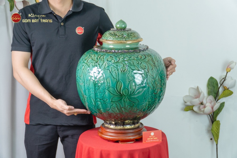 Chum Ngâm Rượu Bọc Đồng Họa Tiết Hoa Lá