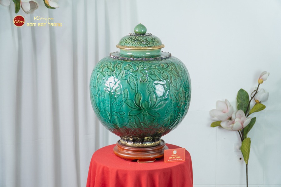 Chum Ngâm Rượu Bọc Đồng Họa Tiết Hoa Lá