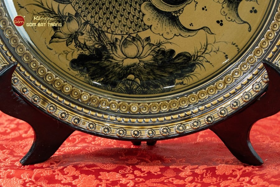 Đĩa Trưng Bày Cá Chép Hoa Sen
