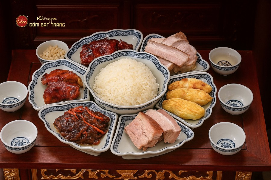Bộ Bát Đĩa Thờ Cúng Hoa Mặt Trời