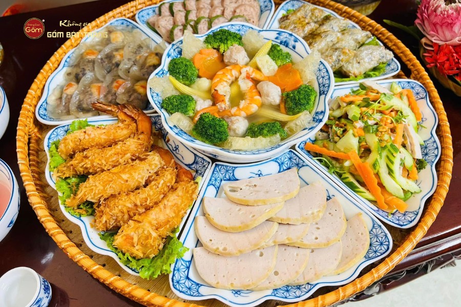 Bộ Bát Đĩa Thờ Cúng Hoa Mặt Trời