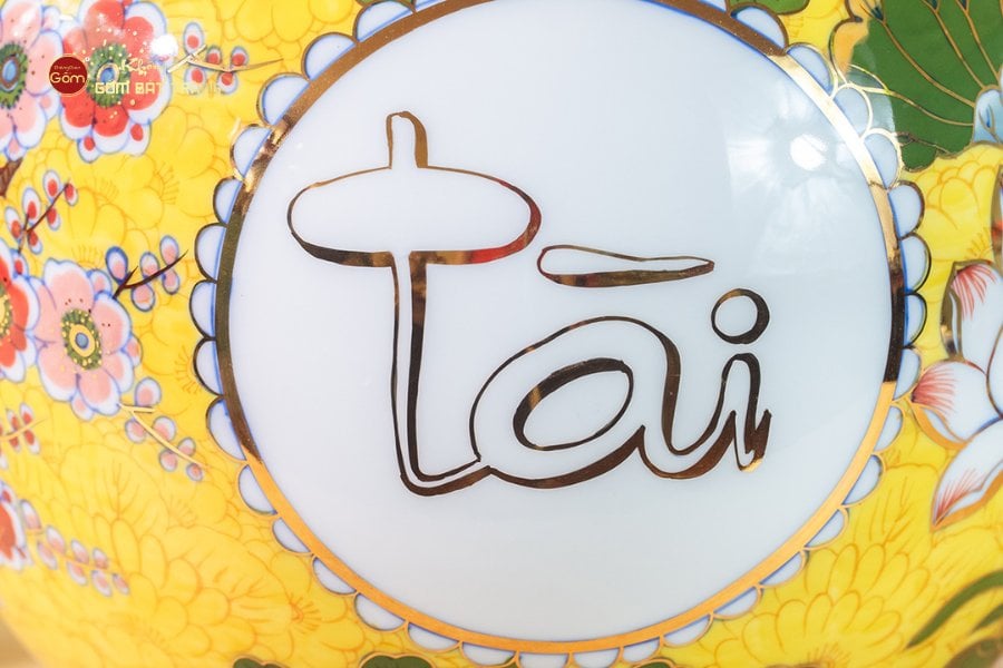 Quả Hút Lộc Hoa Phú Quý Tấn Tài Tấn Lộc Vẽ Vàng