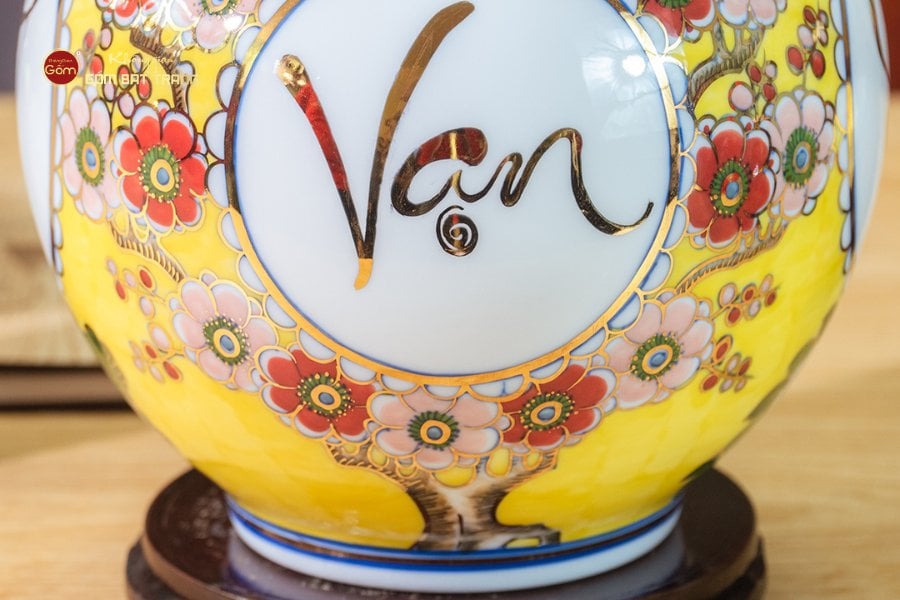 Quả Hút Lộc Hoa Phú Quý Vạn Sự Như Ý Vẽ Vàng
