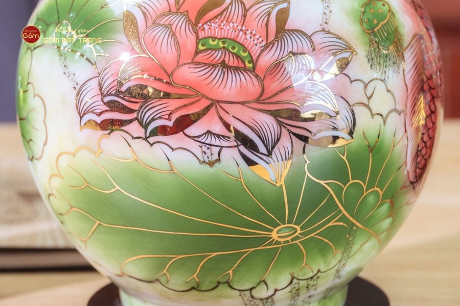 Quả Hút Lộc Lục Bảo Niên Niên Hữu Dư Vẽ Vàng