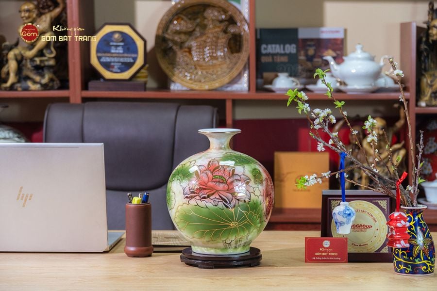 Quả Hút Lộc Lục Bảo Niên Niên Hữu Dư Vẽ Vàng