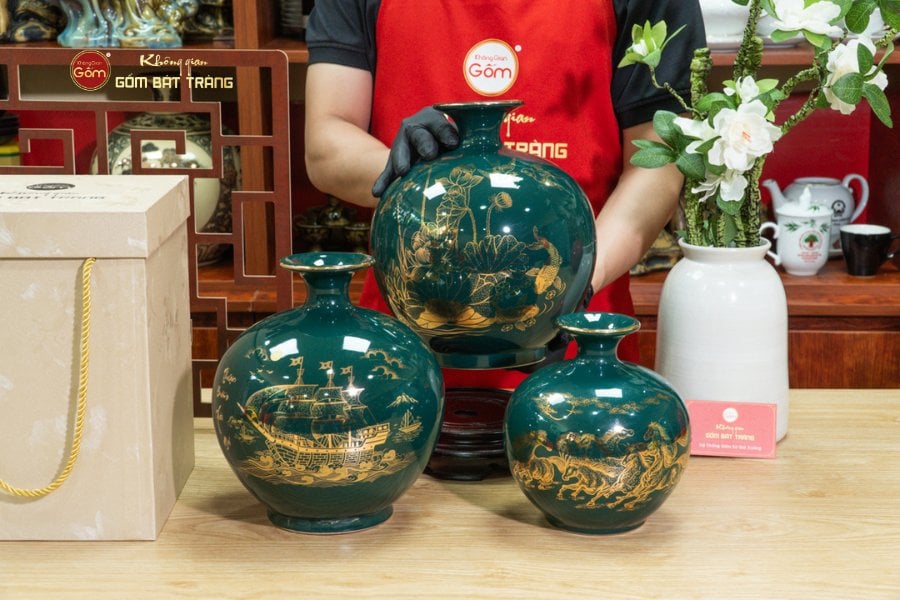 Quả Hút Lộc Men Màu Vẽ Vàng Thuận Buồm Xuôi Gió