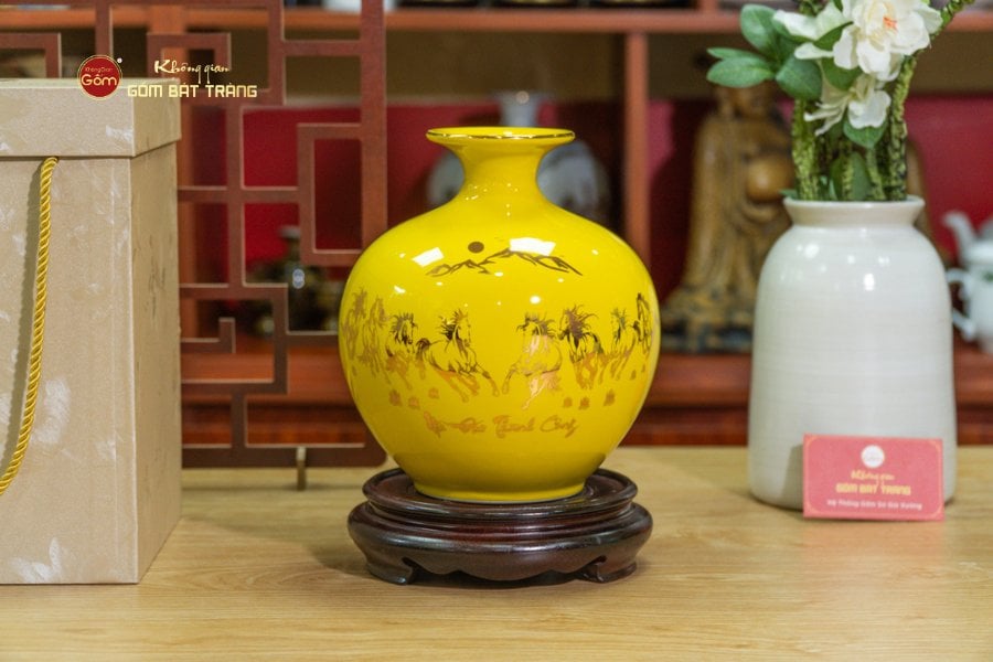 Quả Hút Lộc Men Màu Vẽ Vàng Thuận Buồm Xuôi Gió