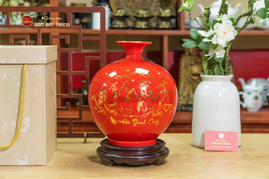 Quả Hút Lộc Men Màu Vẽ Vàng Thuận Buồm Xuôi Gió