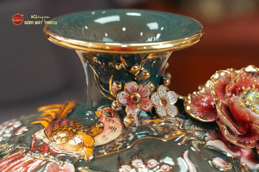 Quả Hút Lộc Công Danh Phú Quý Đắp Nổi Vẽ Vàng