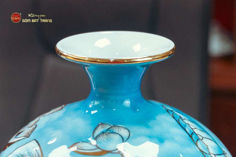 Quả Hút Lộc Niên Niên Hữu Dư Chạm Nổi Vẽ Vàng