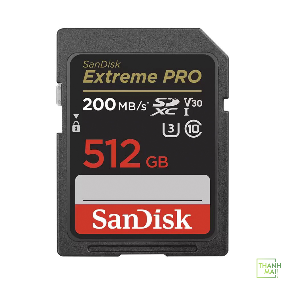 Thẻ nhớ SDXC SanDisk Extreme Pro U3 V30 512GB 200MB/s SDSDXXD-512G-GN4IN