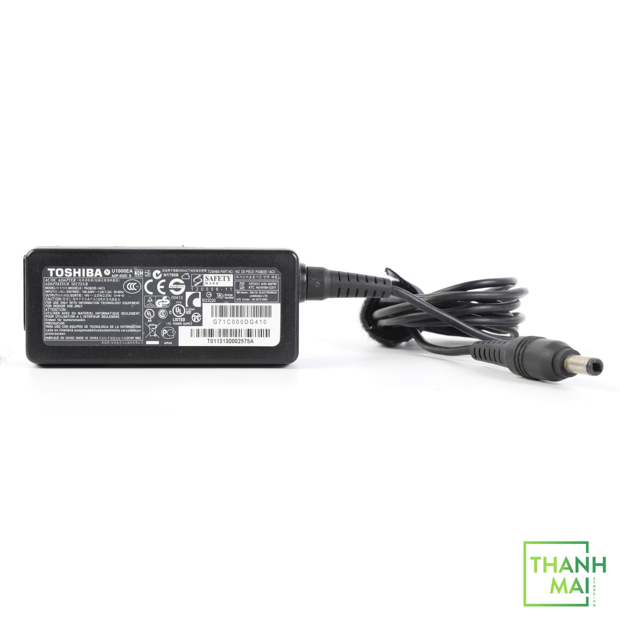 Sạc Laptop Toshiba 19V - 2.37A 45W