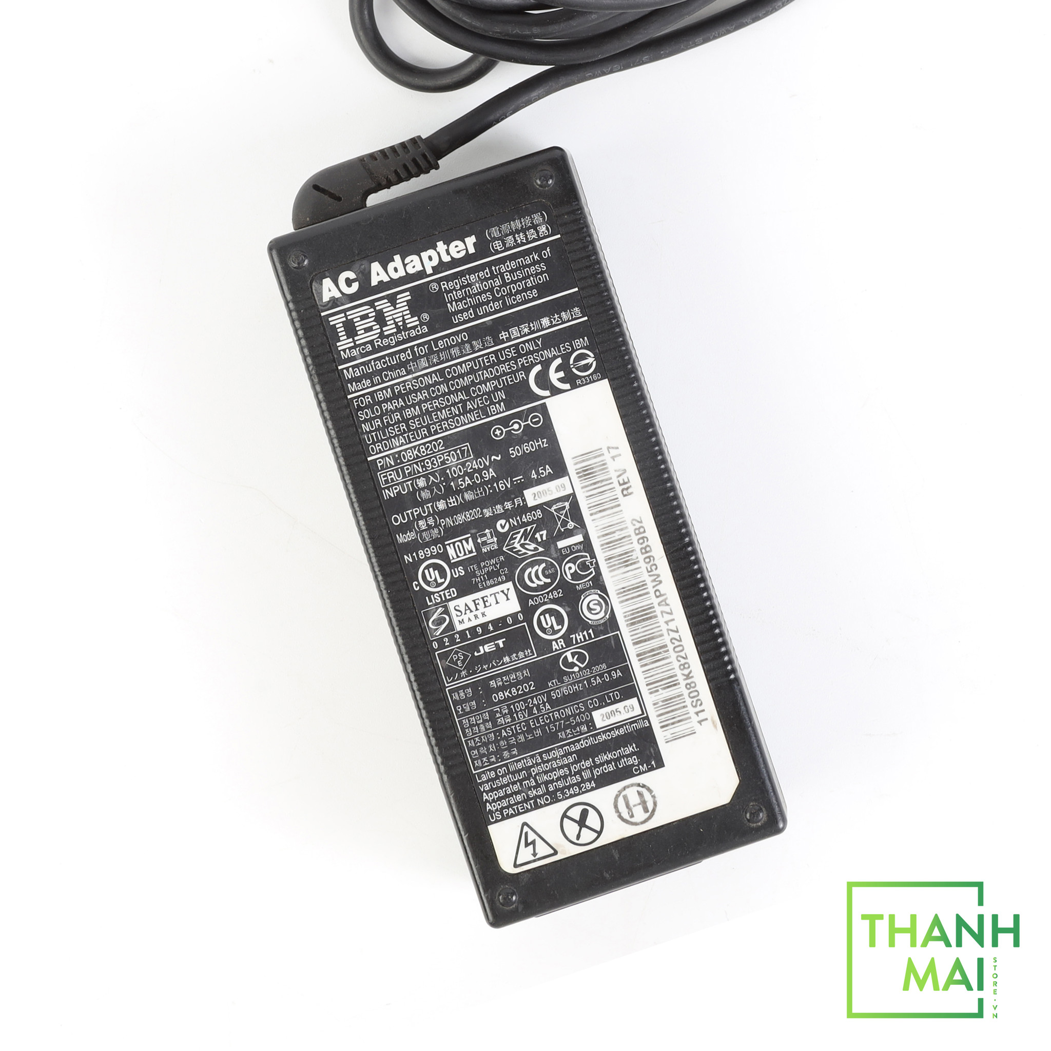 Sạc Laptop IBM Lenovo 16V -4.5A 65W