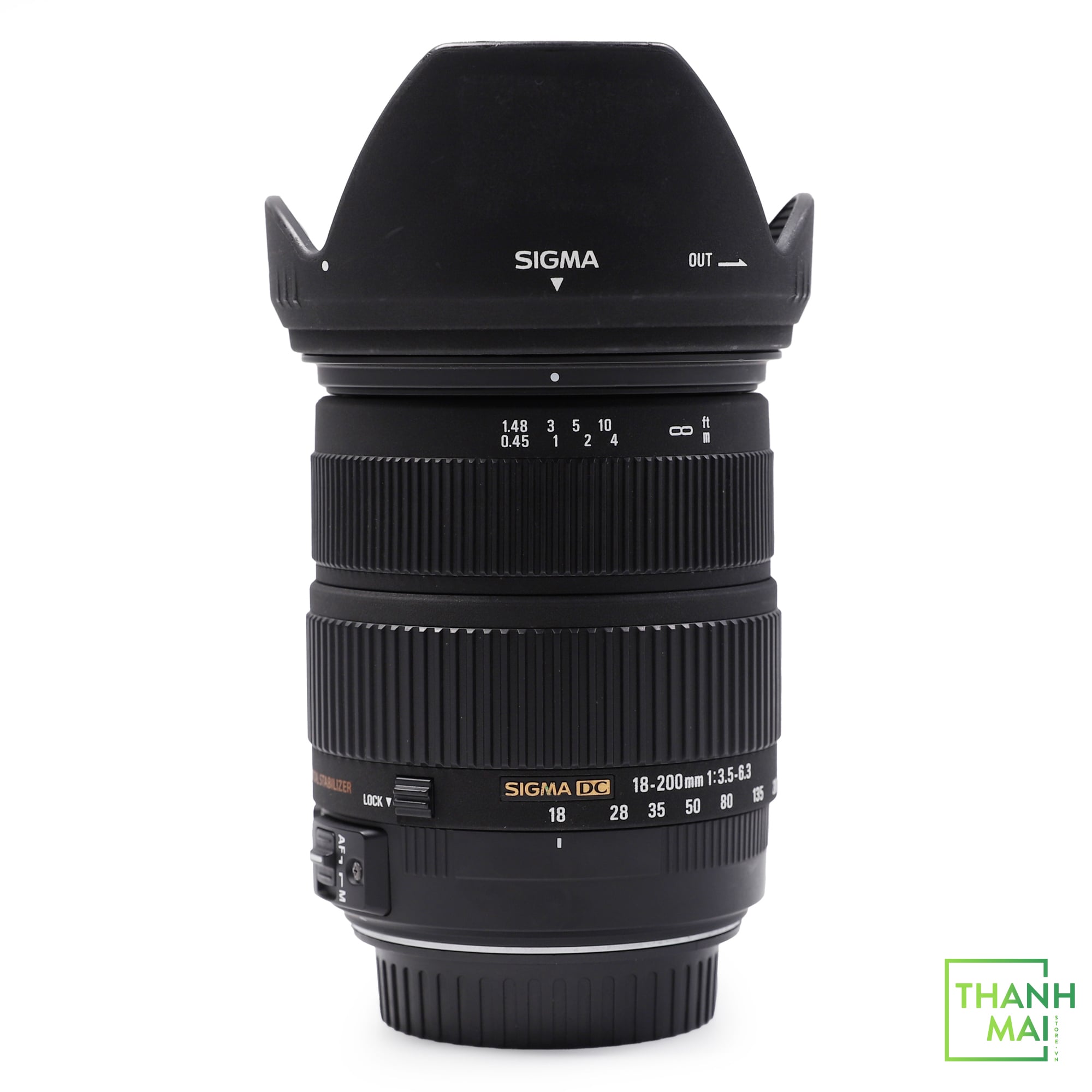 Ống Kính sigma 18-200mm F/3.5-6.3 DC OS For canon