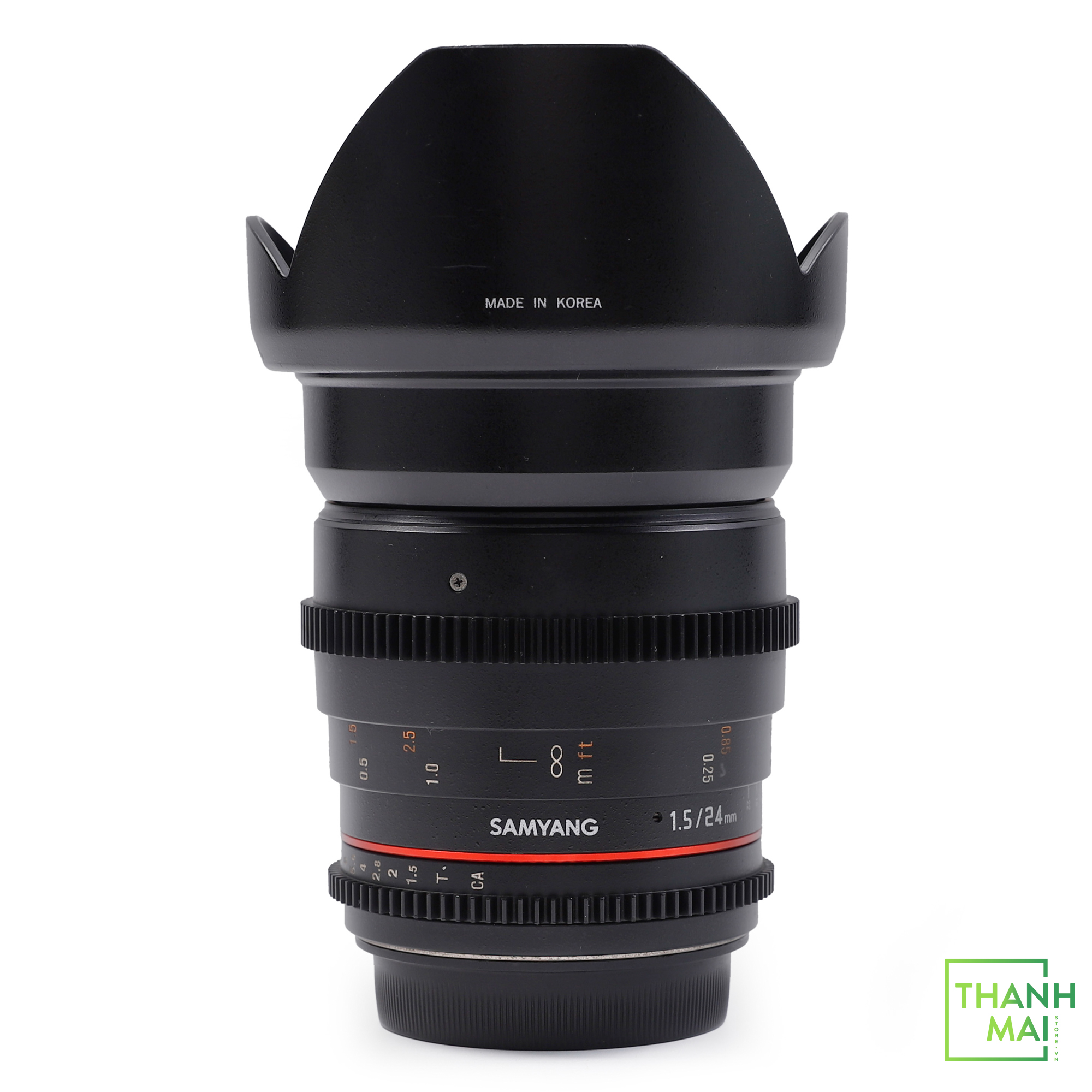 Ống Kính Samyang 24mm T1.5 VDSLR ED AS IF UMC II For Canon - Thanh