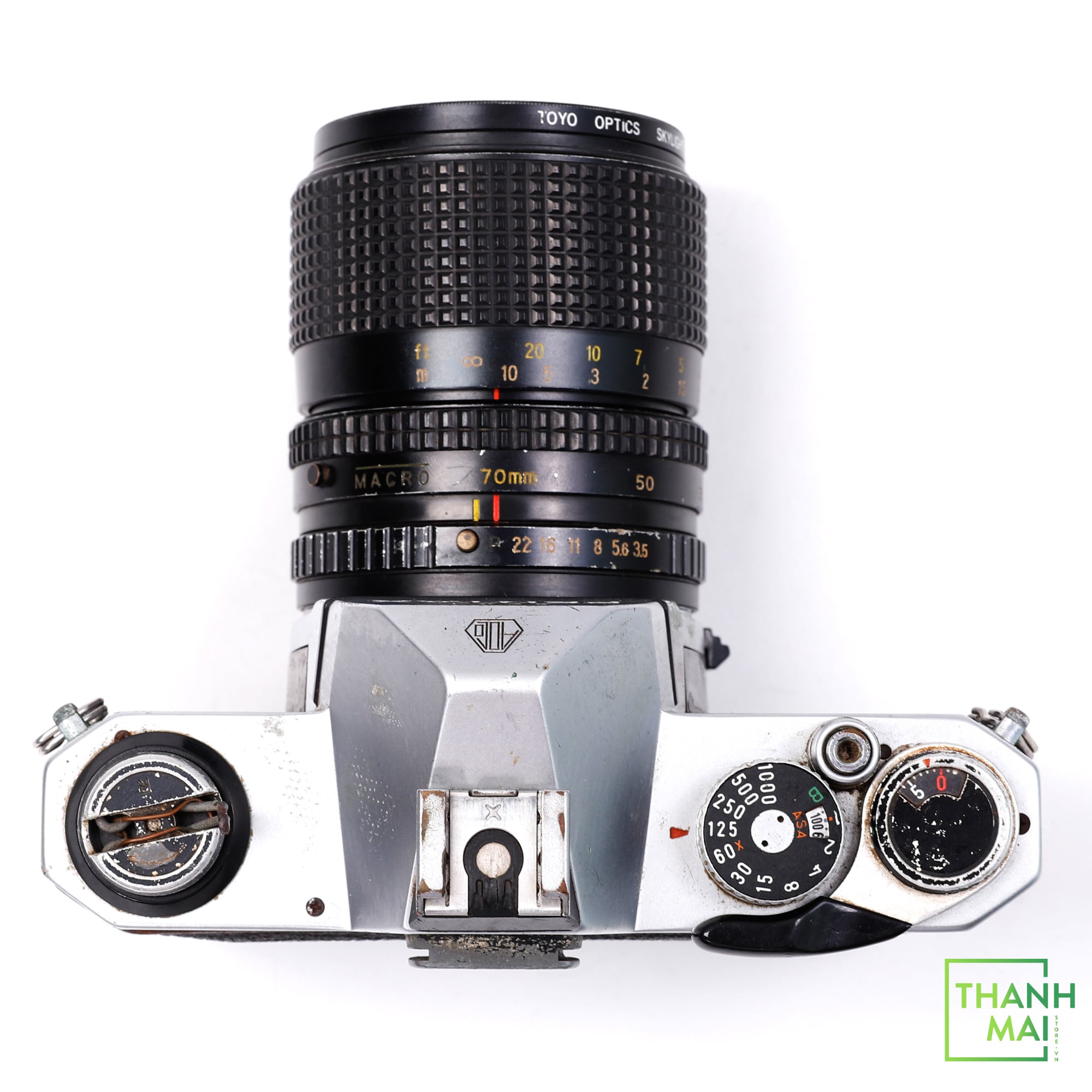 Máy ảnh Film Pentax ASAHI K1000 kèm Ống kính RICOH 35-70mm F/3.5-4.5 | Decor