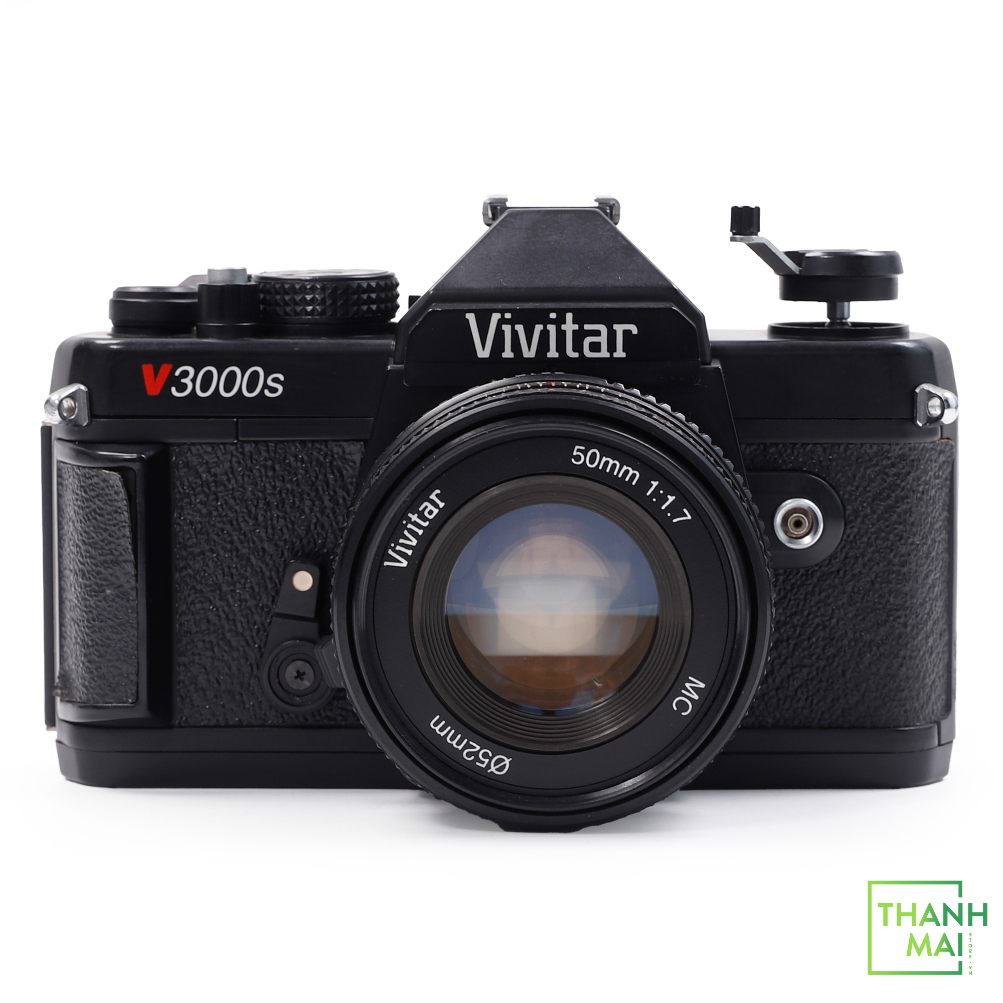 Máy ảnh Film Vivitar V3000s kèm Ống Kính MF Vivitar 50mm f/1.7 MC